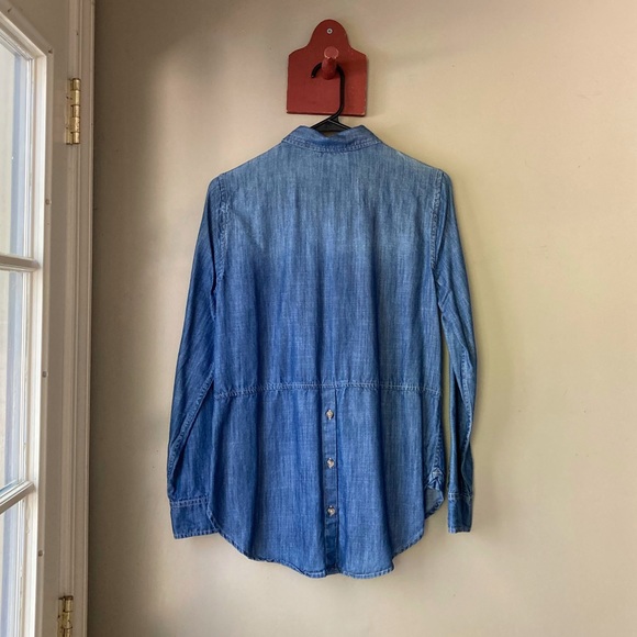 Lucky Brand Medium Wash Denim Button Down Collared Shirt S - Picture 4 of 5